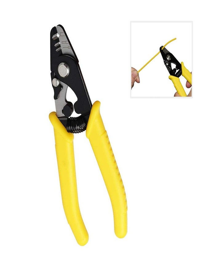 VENEKETY Fiber Optic stripper 3 Hole,Precision Wire Cutter/Wire Stripper For Installers and Electricians,safe⫬ Hurt nm cable Wire fiber strippers with 6" handle - Image 1
